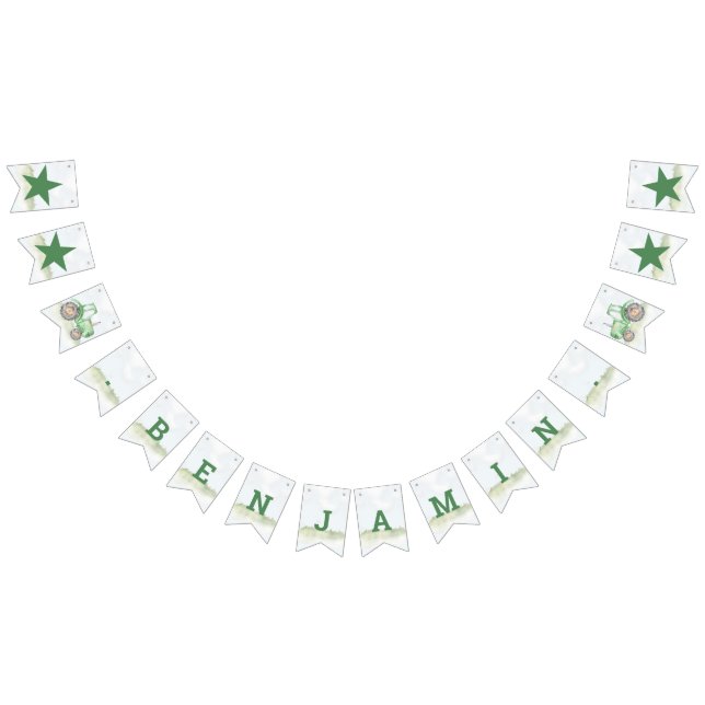 Personalisierte Green Tracer Theme Bunting Flags Wimpelkette (Alle)