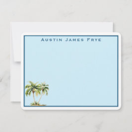 Personalisierte Grenz-Karte für Palm Tree Mitteilungskarte