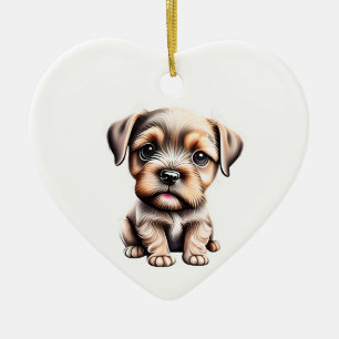 Personalisierte Grenz-Terrier Keramik Ornament