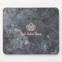 Personalisierte Grey Marbel Nail Studio Branding