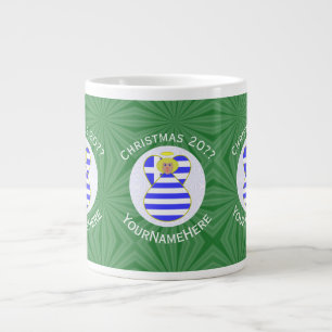 Personalisierte Griechische Blonde Engel Weihnacht Jumbo-Tasse
