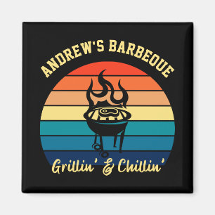 Personalisierte GRILLEN - Abkühlen und Grillen Magnet