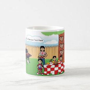 Personalisierte GRILLEN der Familie, Mama des Sing Kaffeetasse