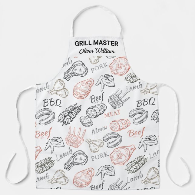 Personalisierte GRILLEN Grill Koch Barbecue Master Schürze (Vorderseite)