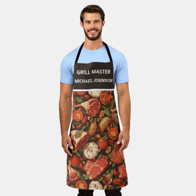 Personalisierte GRILLEN Grill Master Schürze (Getragen)
