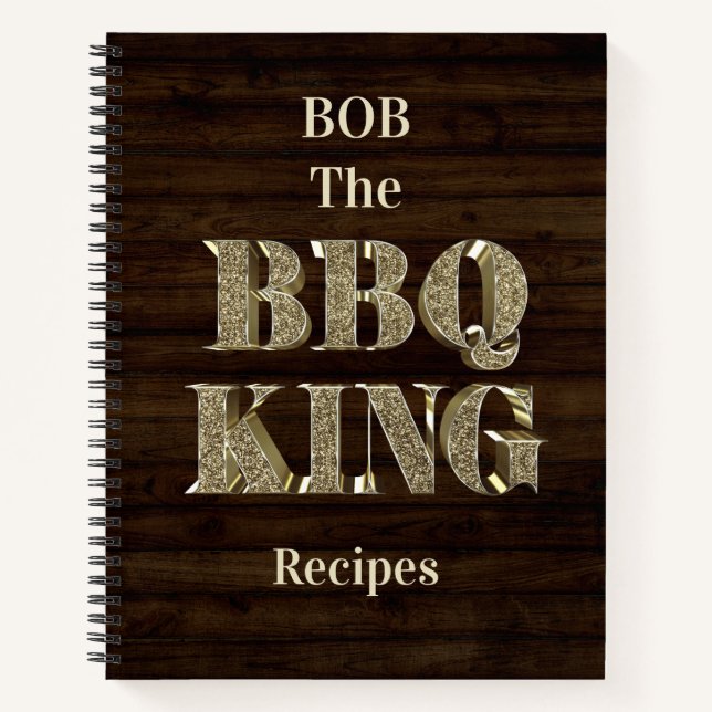 Personalisierte GRILLEN King Recipe Notizbuch (Vorderseite)