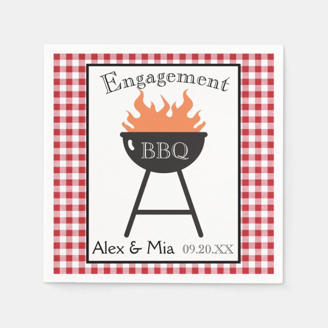 Personalisierte GRILLEN Paper Napkin Serviette (Vorderseite)