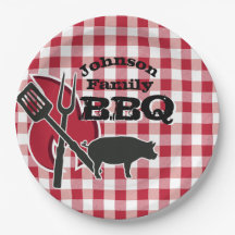 Personalisierte GRILLEN Picnic Disposable Teller