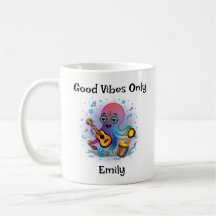 Personalisierte Groovy Octopus Tasse - Retro Hippi