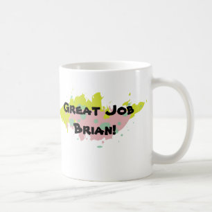 Personalisierte große Job-Tasse (Farbentwurf 3) Kaffeetasse
