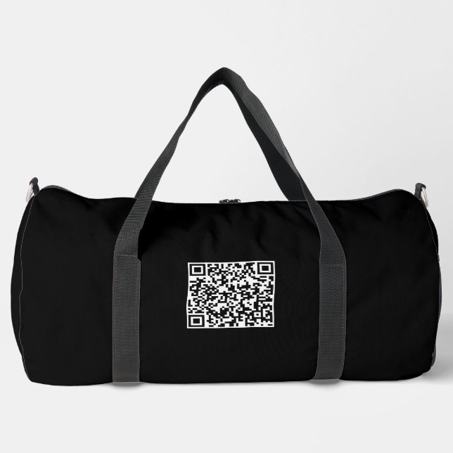 Personalisierte große Reisetasche mit QR-Code-Druc Duffle Bag (Vorderseite)