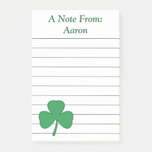 Personalisierte große Shamrock-Post-it-Notizen Post-it Klebezettel