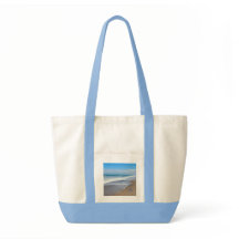 Personalisierte große Tasche mit Strandwelle Szene