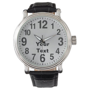 Personalisierte große Zahl-Uhren für Männer Armbanduhr