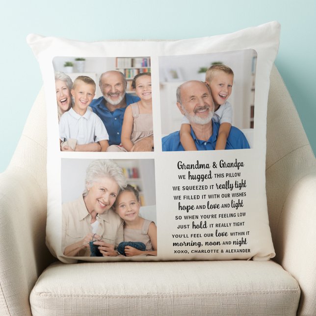 Personalisierte Großeltern zitieren FotoCollage Kissen (Von Creator hochgeladen)