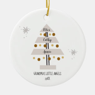 Personalisierte Großkinder Weihnachtsbaum C Keramik Ornament