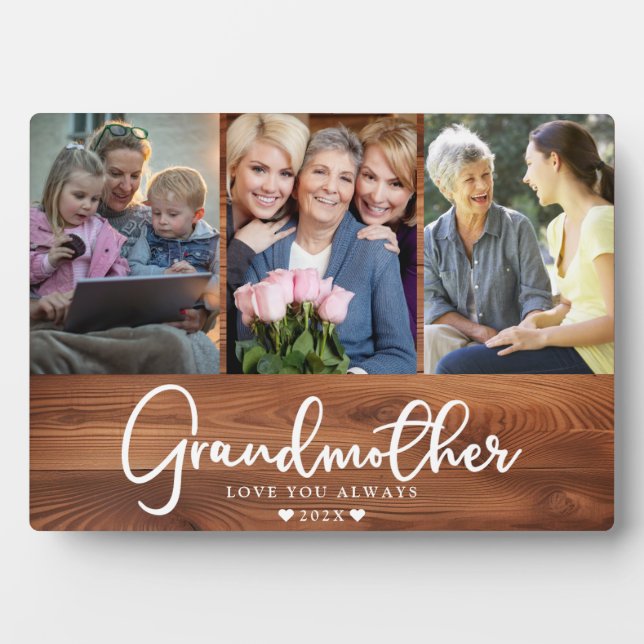 Personalisierte Großmutter-FotoCollage Fotoplatte (Vorderseite)