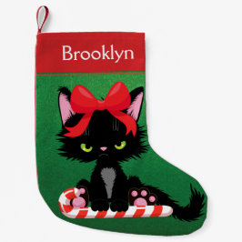 Personalisierte Grouchy-Girl-Katze Kleiner Weihnachtsstrumpf