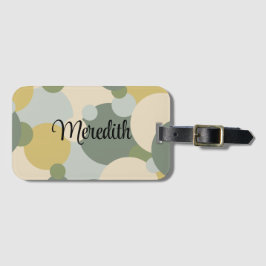 Personalisierte grün-gelbe Moleküle Gepäckmarke Gepäckanhänger