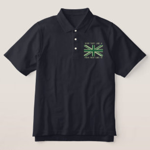 Personalisierte grüne Flagge England Swag Stickere
