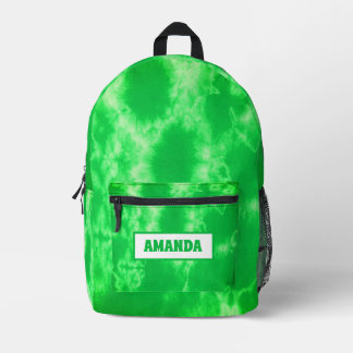 Personalisierte grüne Gefärbte Krawatte Bedruckter Rucksack