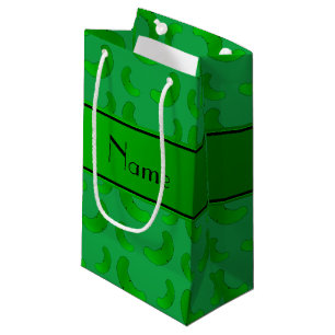 Personalisierte grüne grüne Namensessiggurken Kleine Geschenktüte