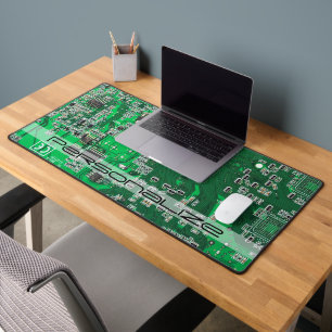 Personalisierte grüne Leiterplatte für IT-Experten Schreibtischunterlage