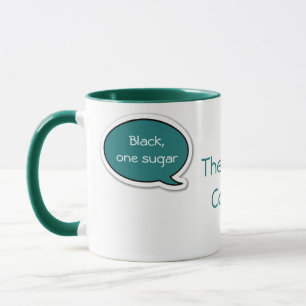 Personalisierte grüne Sprache-Blasen-Kaffee-Tasse Tasse