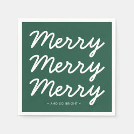 Personalisierte Grüne Weihnachten Serviette