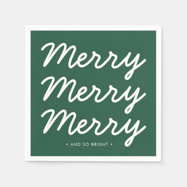 Personalisierte Grüne Weihnachten Serviette (Vorderseite)