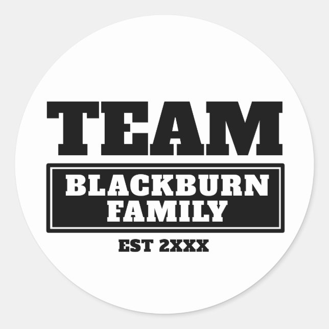 Personalisierte Gruppenaufkleber oder Teamaufklebe Runder Aufkleber (Vorderseite)