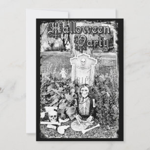 Personalisierte gruselige Grab-Halloween-Party Einladung