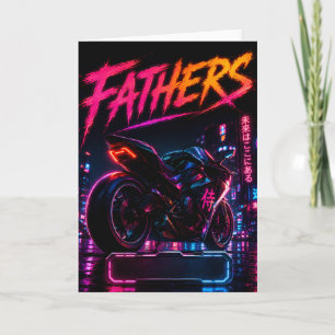Personalisierte Grußkarte für Biker-Väter Karte