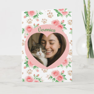 Personalisierte Grußkarte mit Foto für Katzenliebh Karte