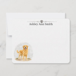 Personalisierte Grußkartenserie mit Golden Retriev Mitteilungskarte