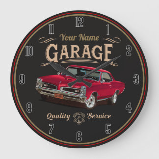 Personalisierte GTO Classic Car Garage Große Uhr