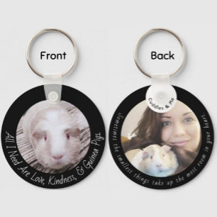 Personalisierte Guinea Schweinefleisch/Besitzer vo Schlüsselanhänger