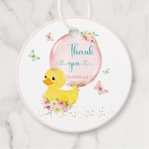 Personalisierte Gummiente Mädchen Erste Gefallen T Geschenkanhänger