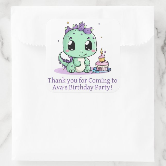 Personalisierte Gunst Aufkleber Kinder Party (Tasche)