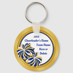 Personalisierte günstige Geschenke, blau, Gold Schlüsselanhänger