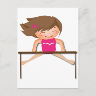 Personalisierte GYMNASTICS Girl Bars Geschenke Postkarte