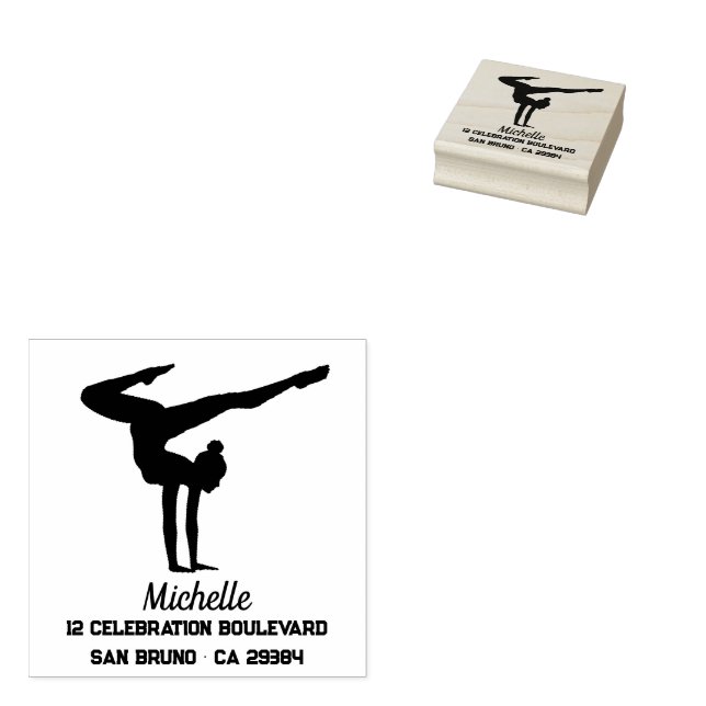 Personalisierte Gymnastik Gummistempel (Stempel)