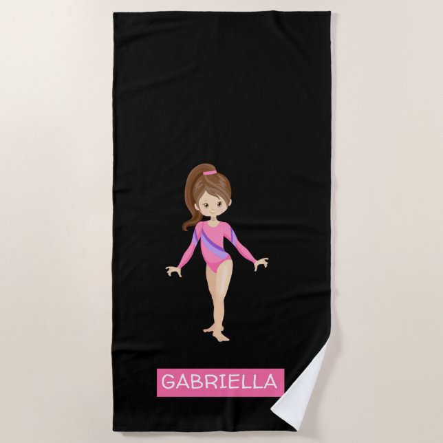 Personalisierte Gymnastik Strandtuch (Vorderseite)