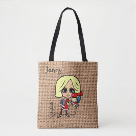 Personalisierte Haare Stylist Bag Karikatur blonde Tasche