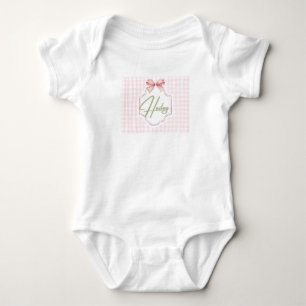 Personalisierte Hailey Baby Girl Nursery Schleife Strampler