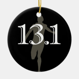 Personalisierte halbes Marathon-Andenken des Keramik Ornament