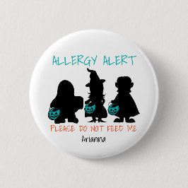 Personalisierte Halloween Food Allergie Alert Kids Button