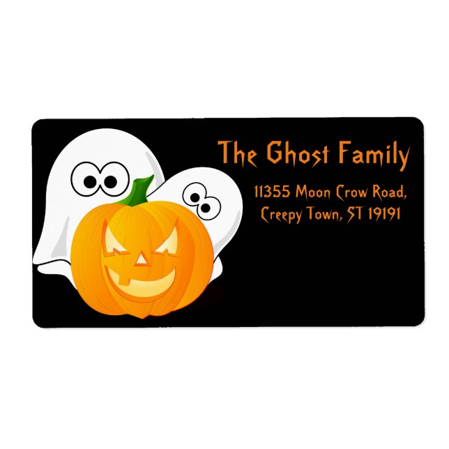 Personalisierte Halloween-Geister-Kürbis (Vorne)