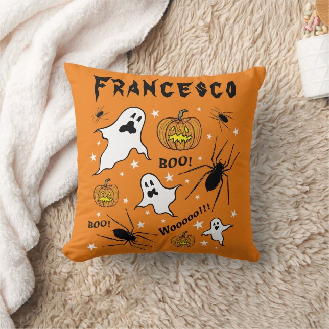 Personalisierte Halloween-Geister, Pumpkins und Sp Kissen (Decke)