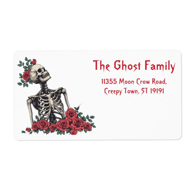 Personalisierte Halloween Ghosts Skull Floral (Vorne)